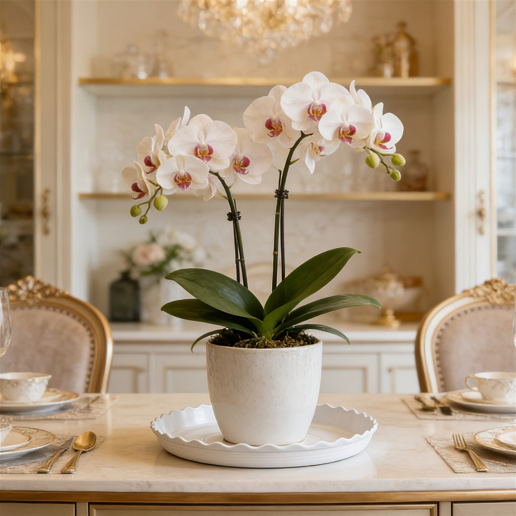 Soucoupe pour pot de fleur blanche — lot de 12, 3 diamètres