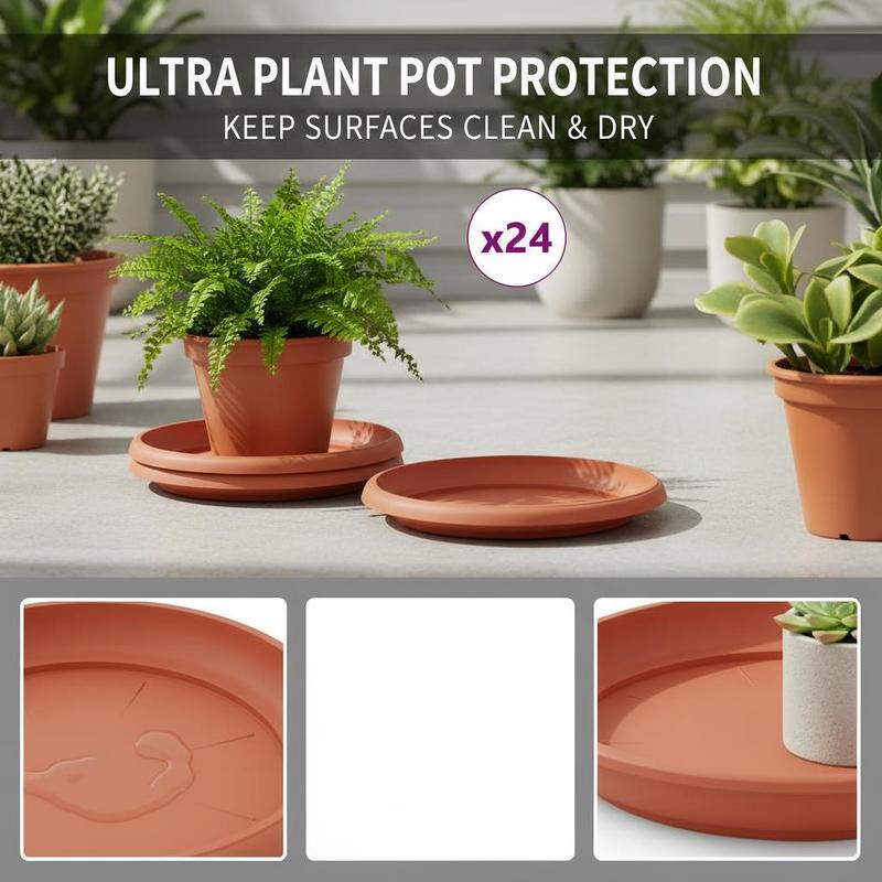 Soucoupe pour pot de fleur Ø 22 cm terracotta - lot de 24