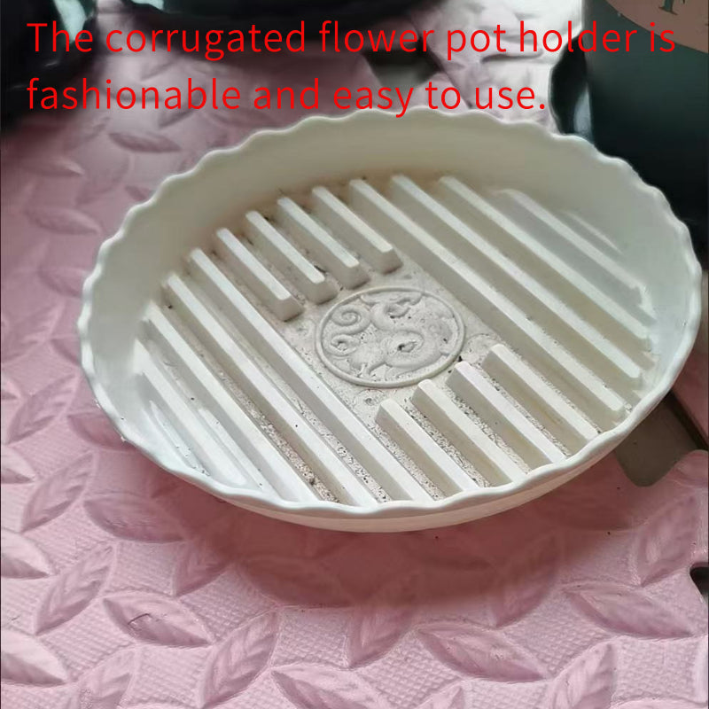 Soucoupe ventilée pour pot de fleur Ø 14 cm blanche, lot de 10
