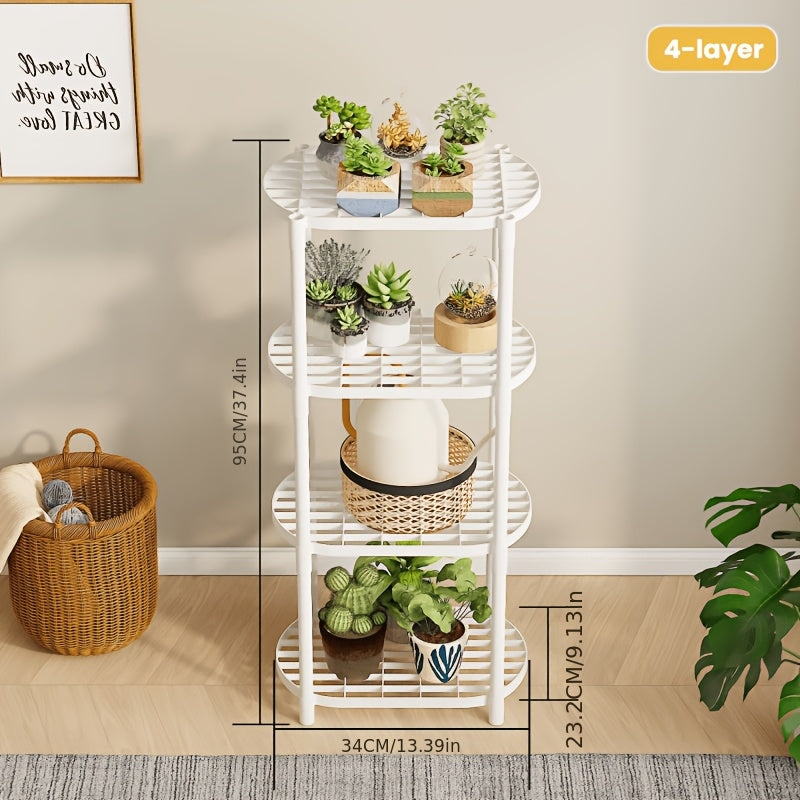 Support pour pot de fleur 6 ou 7 niveaux, blanc, 84 cm de large