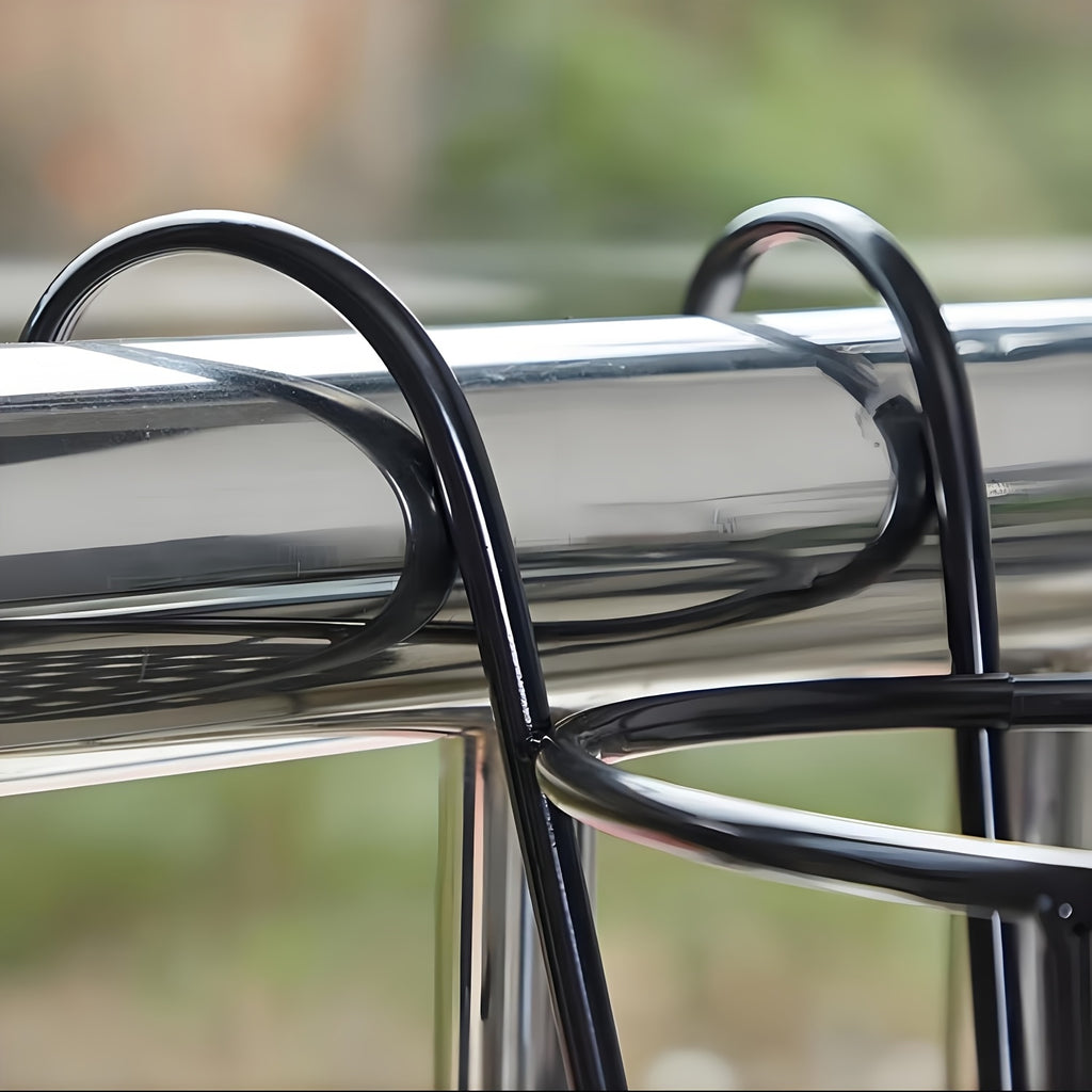 Support pour pot de fleur de balcon en métal noir, lot de 3
