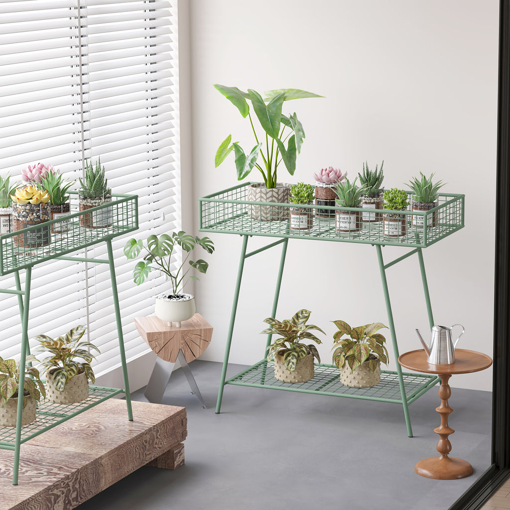 Support pour pot de fleur en métal 2 étages — style nordique