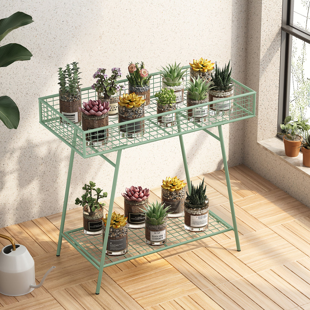 Support pour pot de fleur en métal 2 étages — style nordique