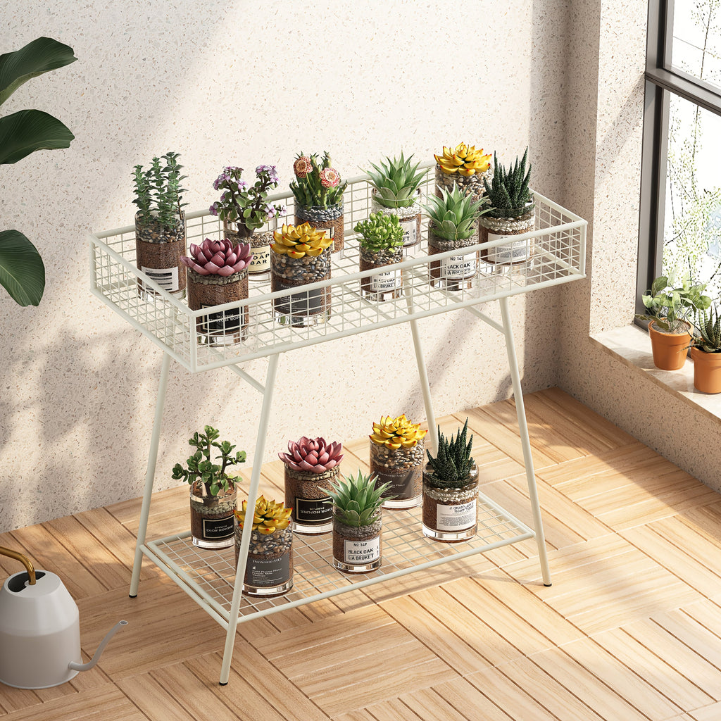 Support pour pot de fleur en métal 2 étages — style nordique