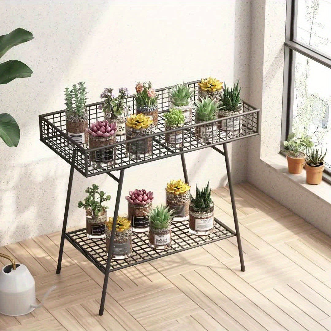 Support pour pot de fleur en métal 2 étages — style nordique