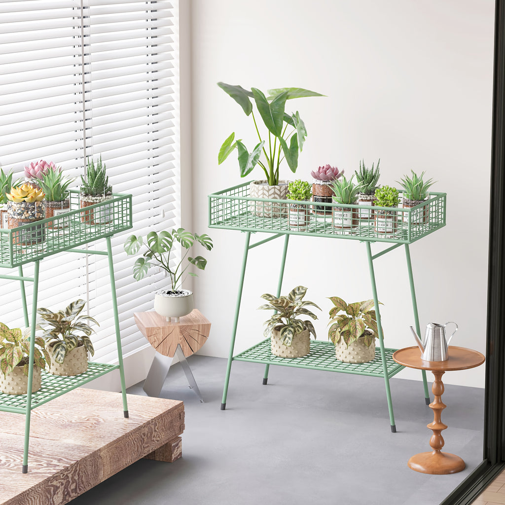 Support pour pot de fleur en métal 2 étages — style nordique