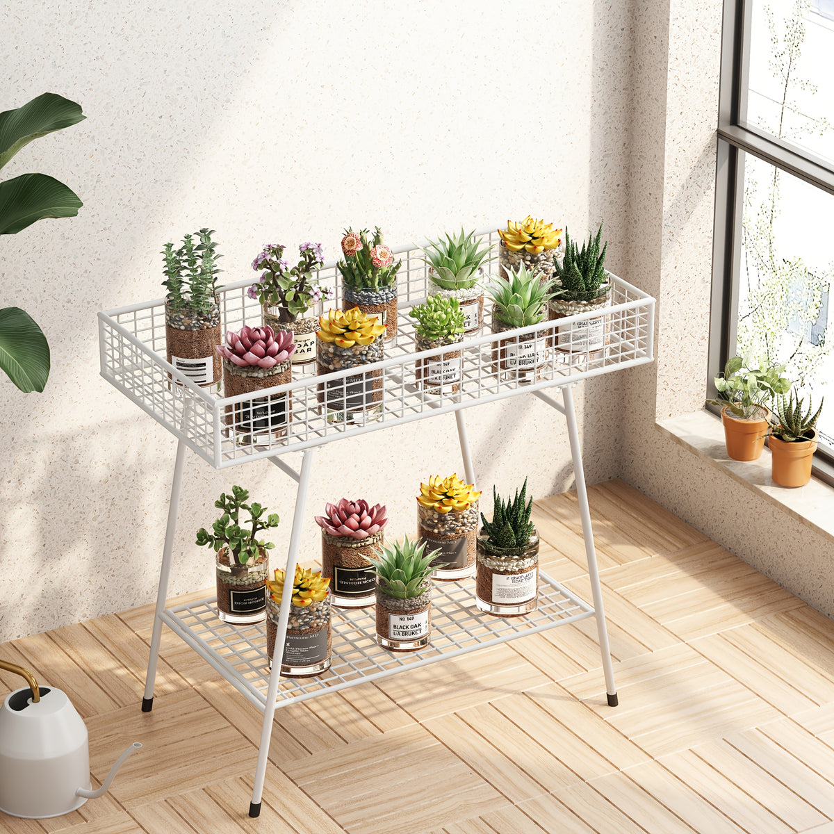 Support pour pot de fleur en métal 2 étages — style nordique