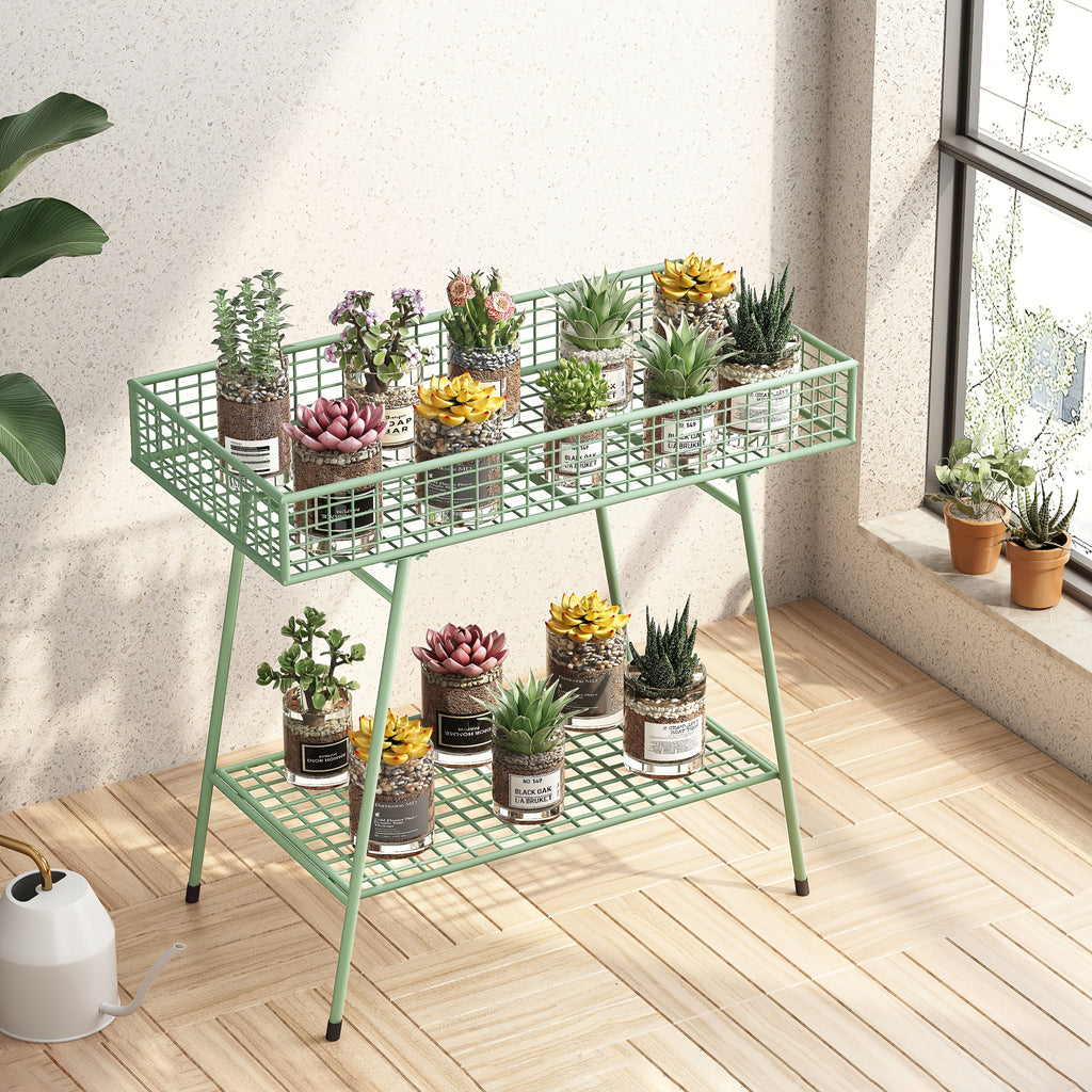 Support pour pot de fleur en métal 2 étages — style nordique