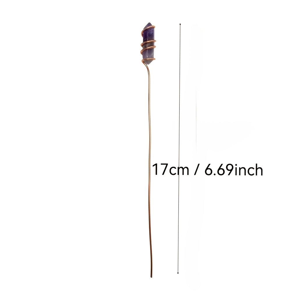Support pour plante en quartz et métal cuivré, lot de 3