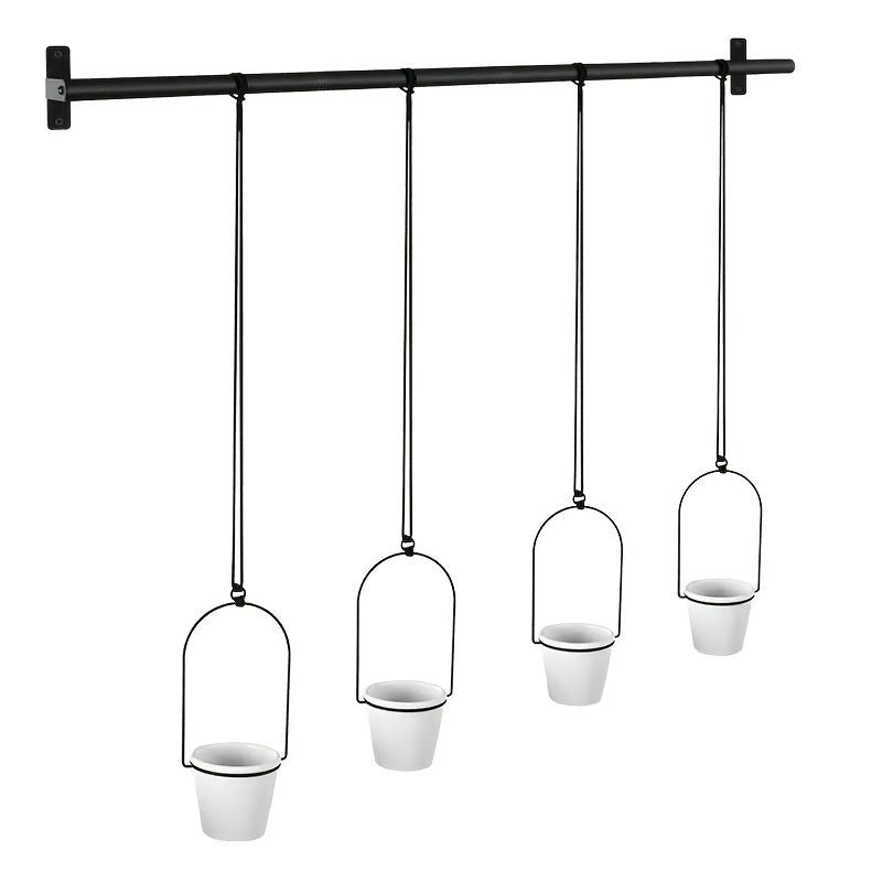 Lot de 4 supports de pot de fleur + Kit de suspension