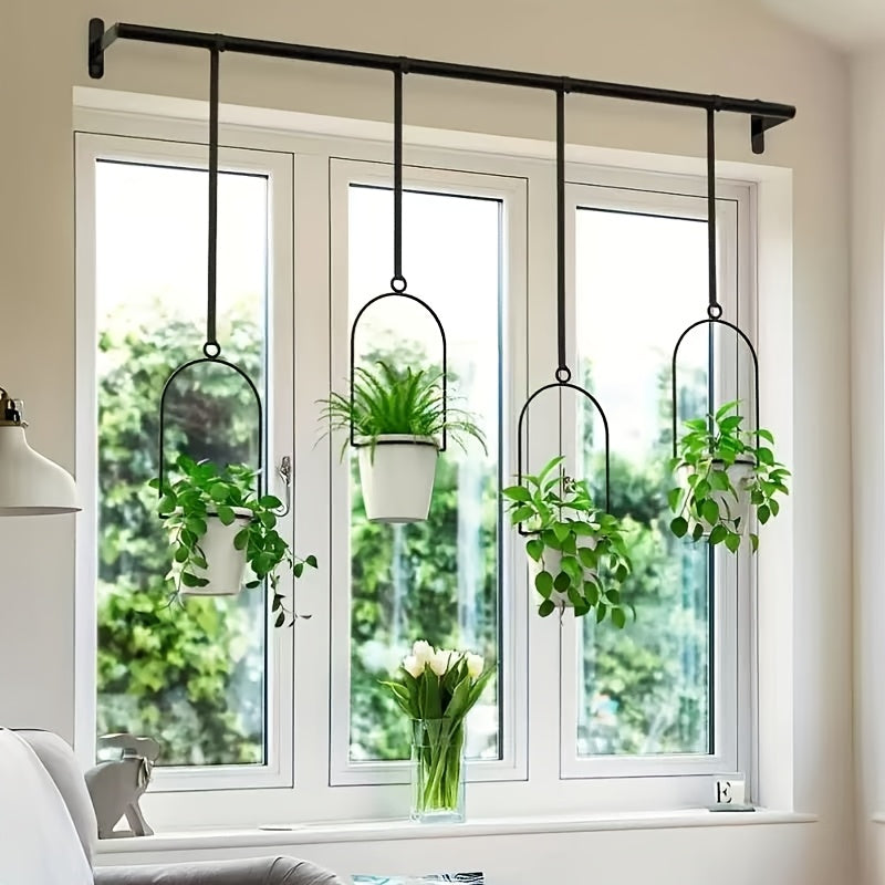 Suspension pour plante de balcon — barre 105 cm et 4 pots