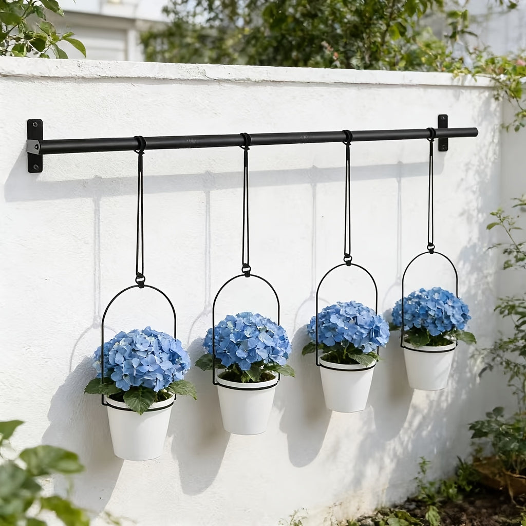 Suspension pour plante de balcon — barre 105 cm et 4 pots