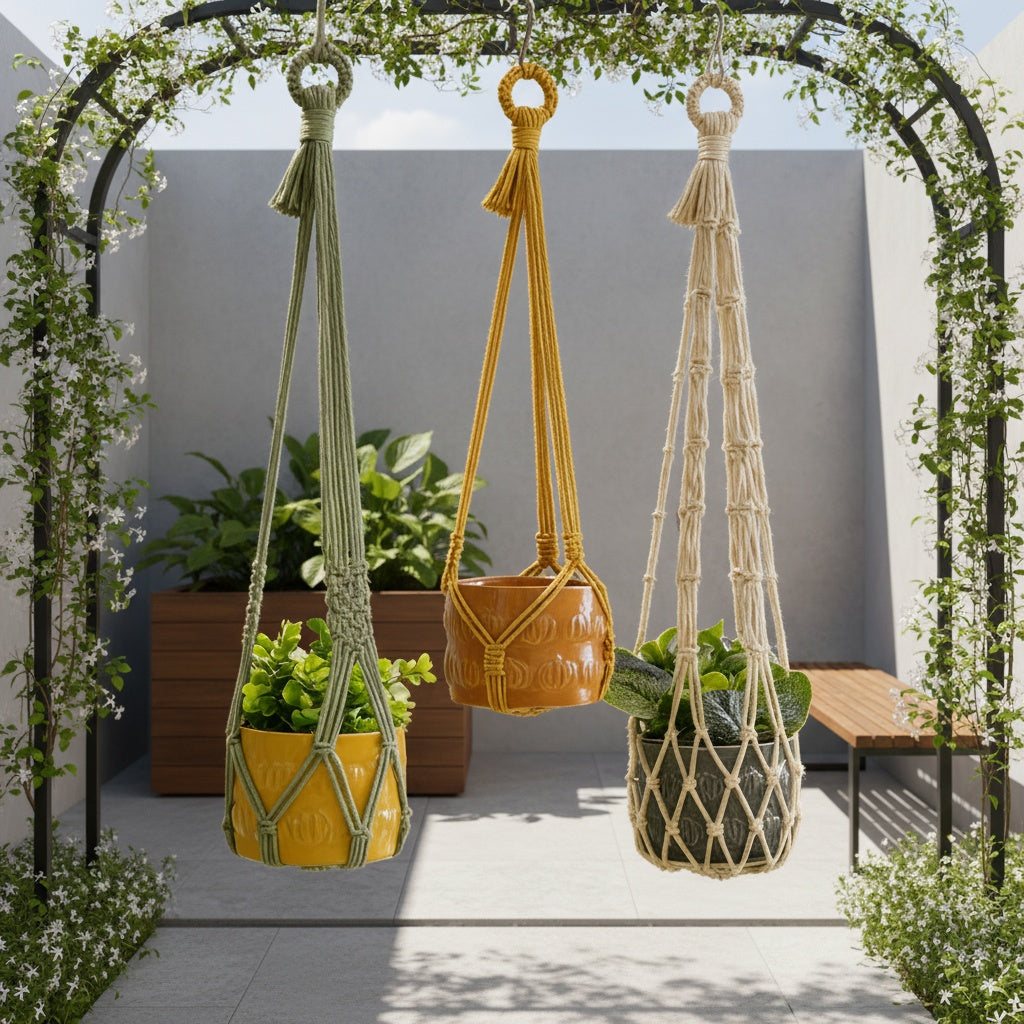 Suspension pour plante bohème — lot de 3 coloris, 50 à 90 cm