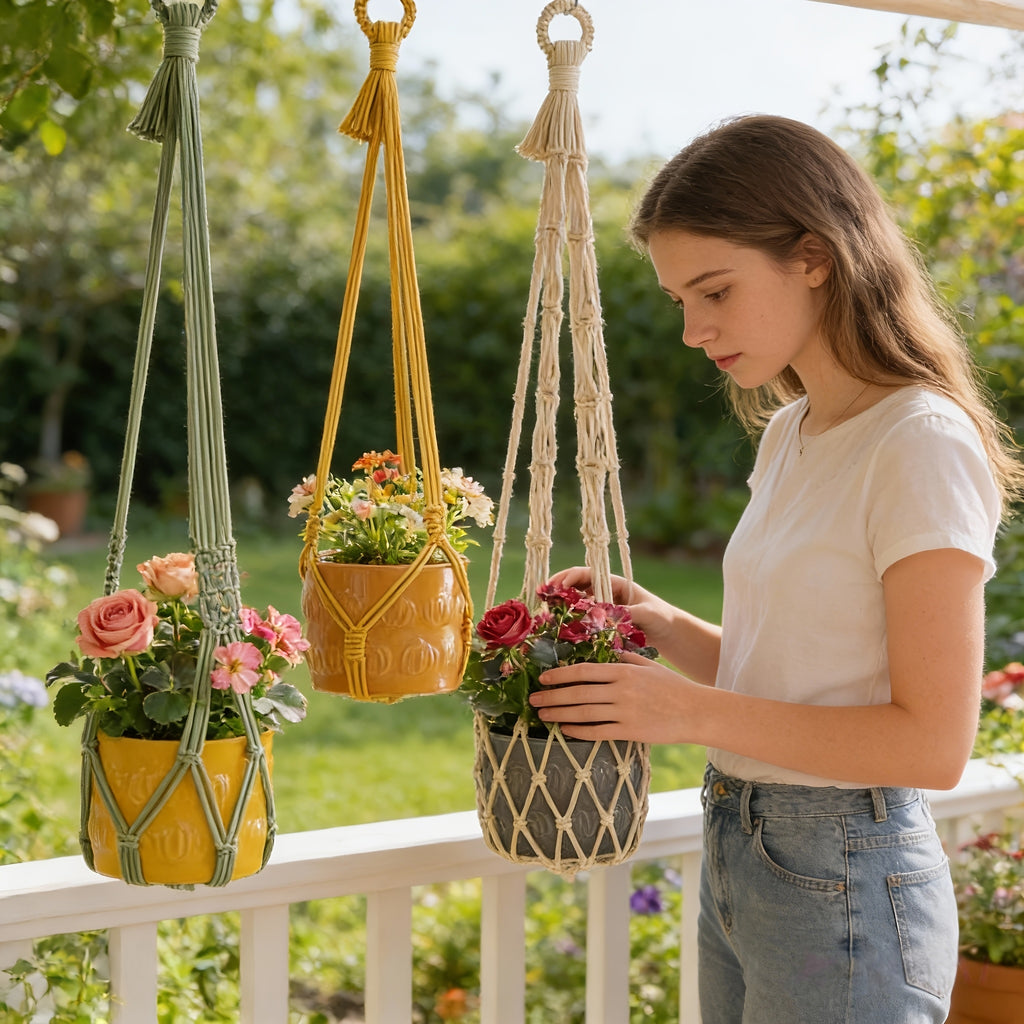 Suspension pour plante bohème — lot de 3 coloris, 50 à 90 cm