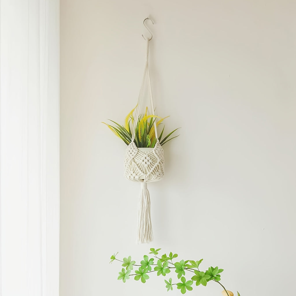 Suspension pour plante macramé terracotta — lot de 2, 89 cm