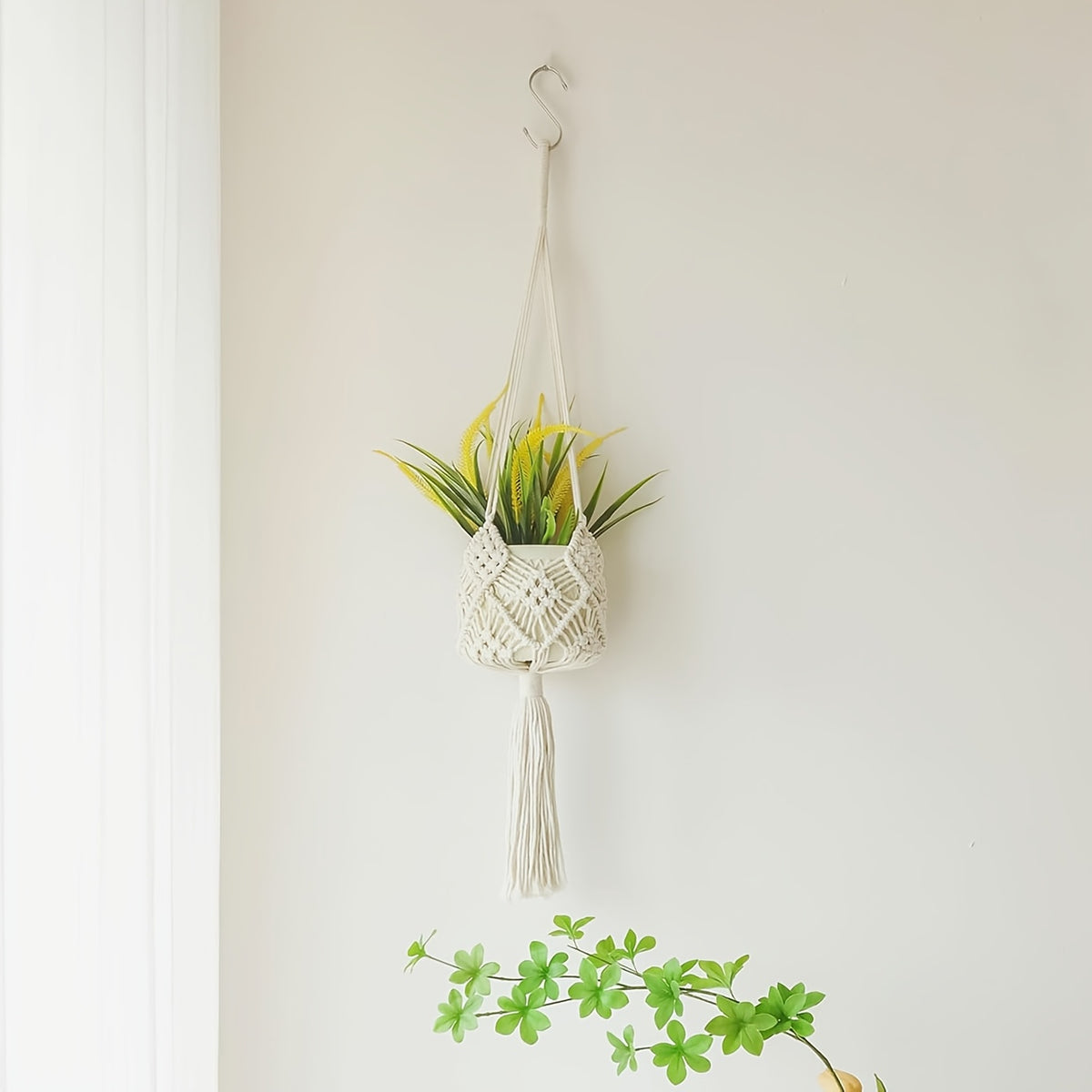 Suspension pour plante macramé terracotta — lot de 2, 89 cm